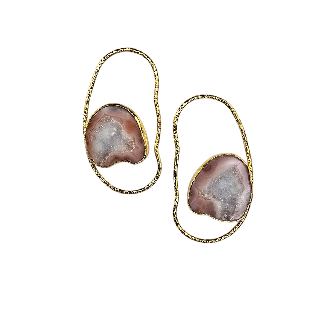 The Druzy Irregular Hoop Earring Collection