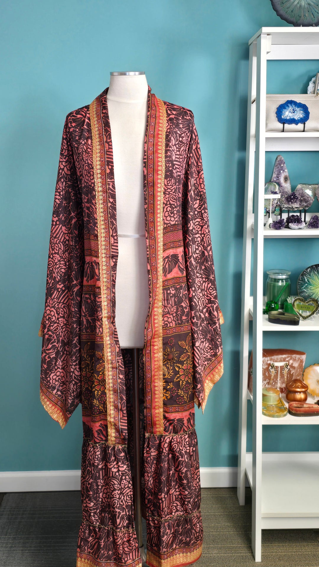 The Sugar Plum Vintage Sari Silk Kimono