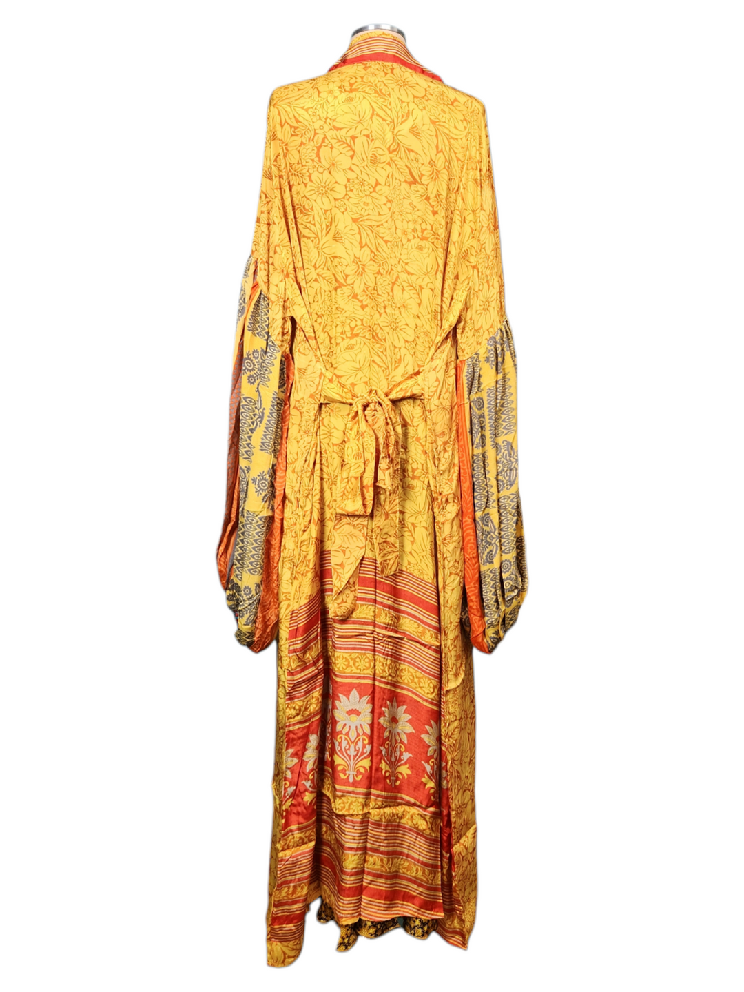 The Golden Harvest Silk Vault Tulip Arm Long Kimono & Point Dress Set-248