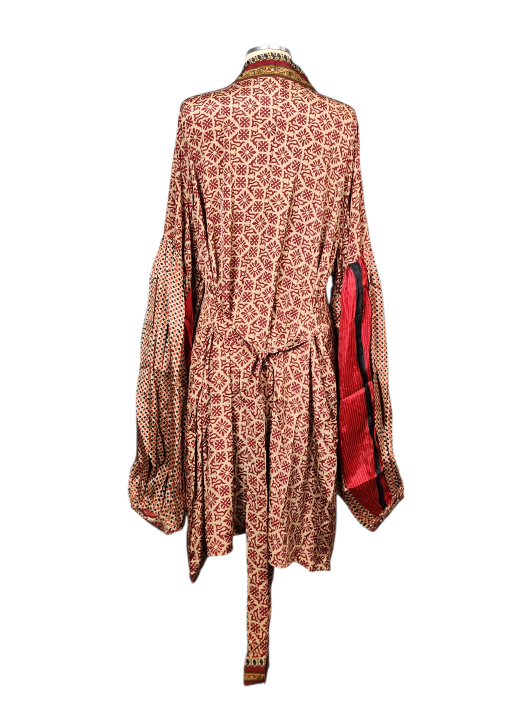 The Crimson Caravan Short Silk Vault Kimono/Duster-163