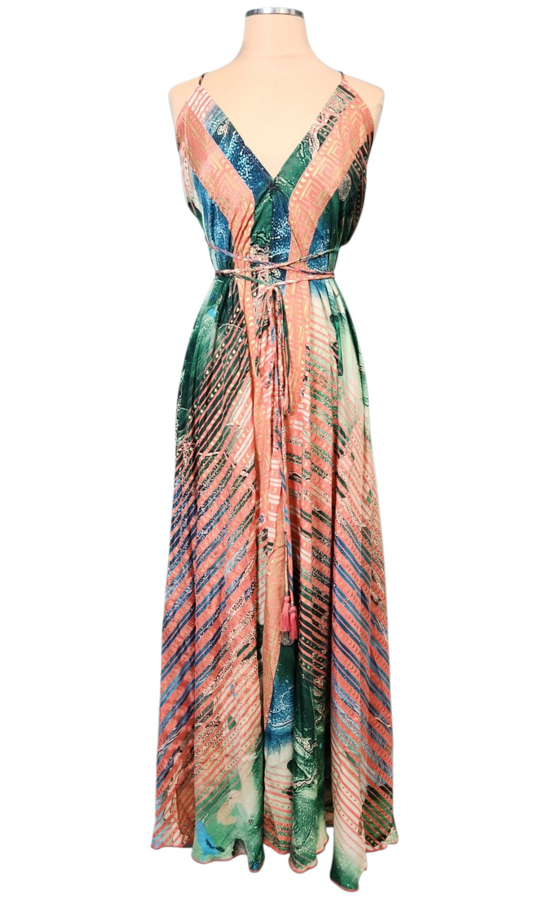 The Emerald Oasis Kimono & Point Dress Set - 206