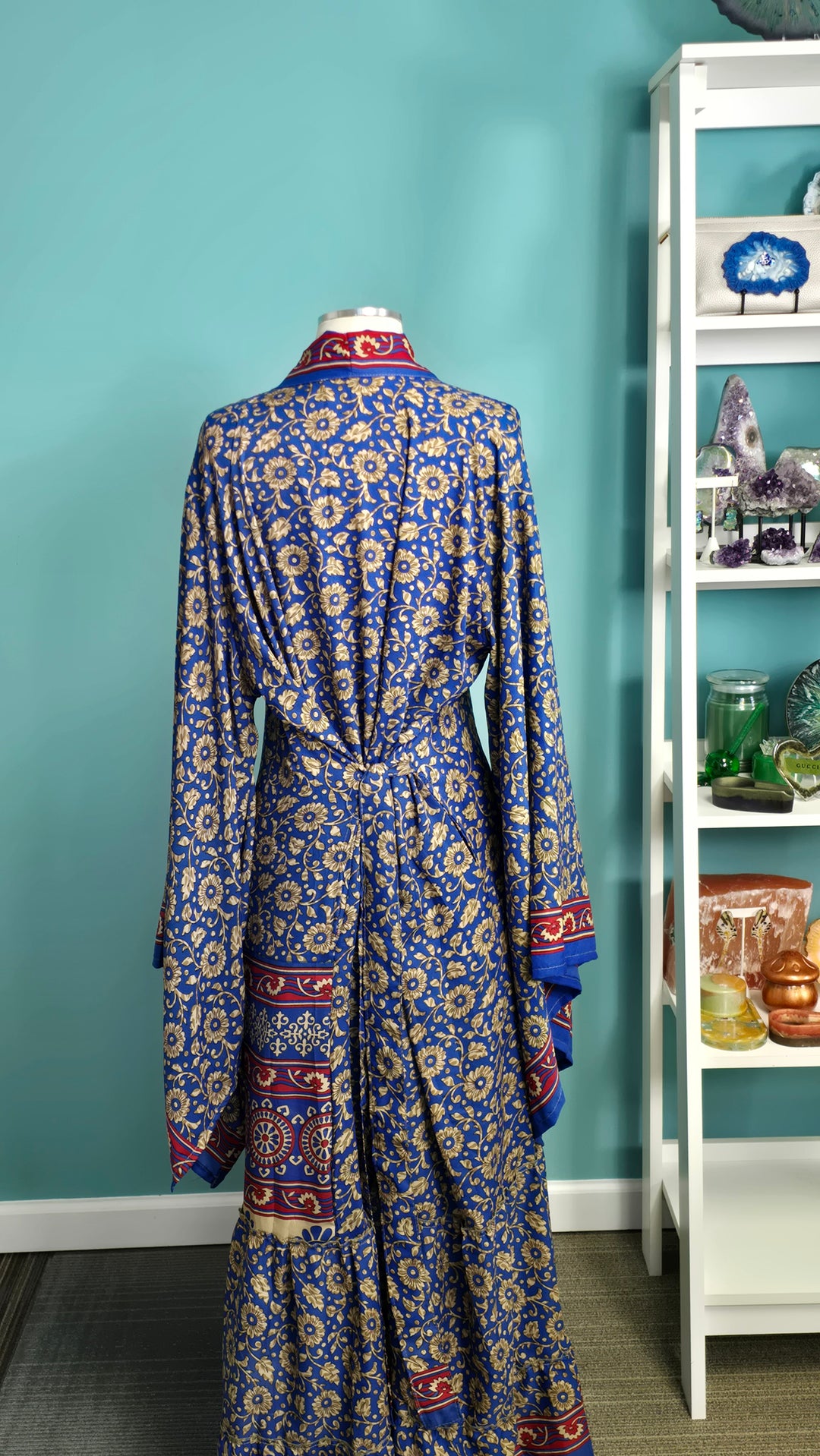 The Grape Vintage Sari Silk Kimono