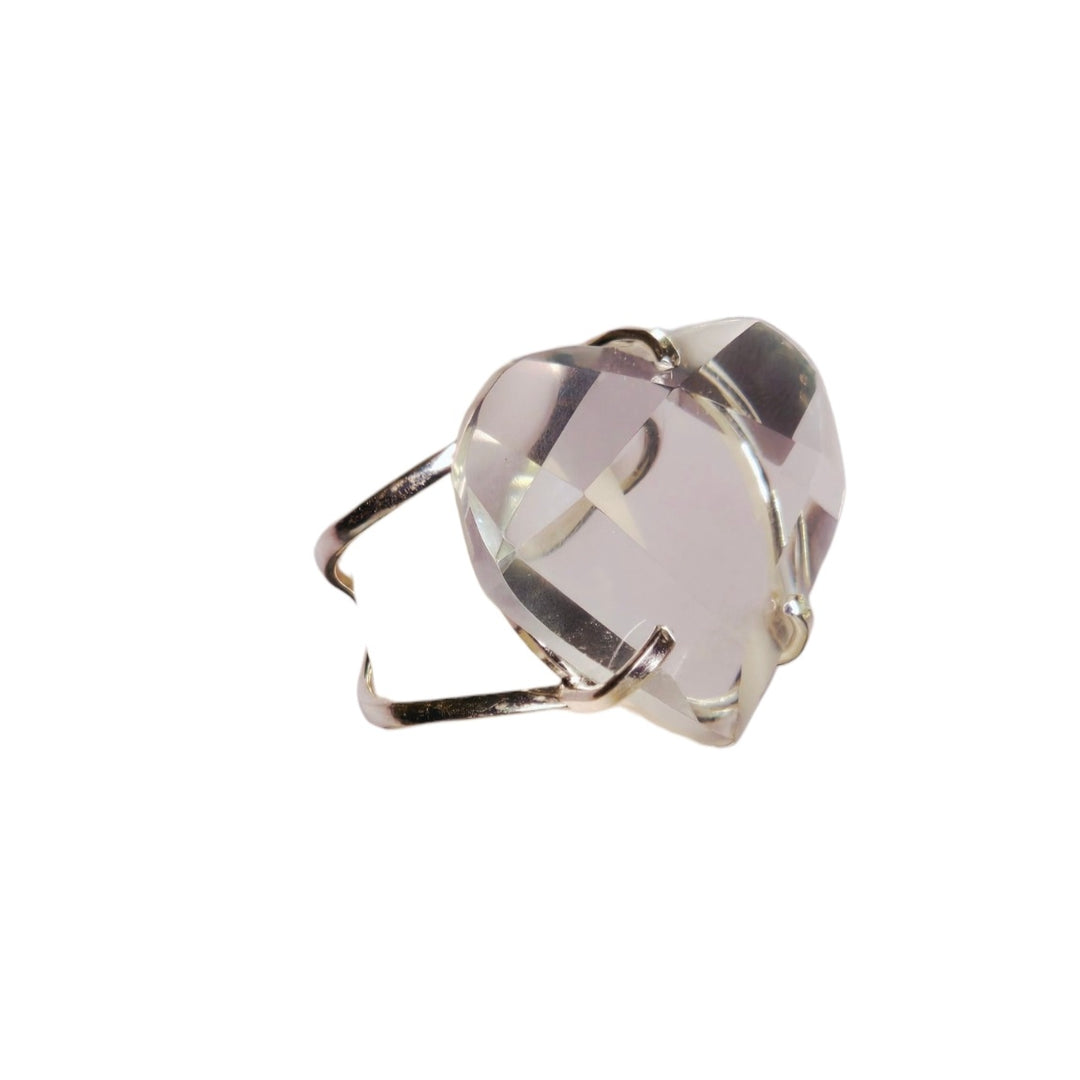 The Moonlight Heart Clear Quartz Arc Ring