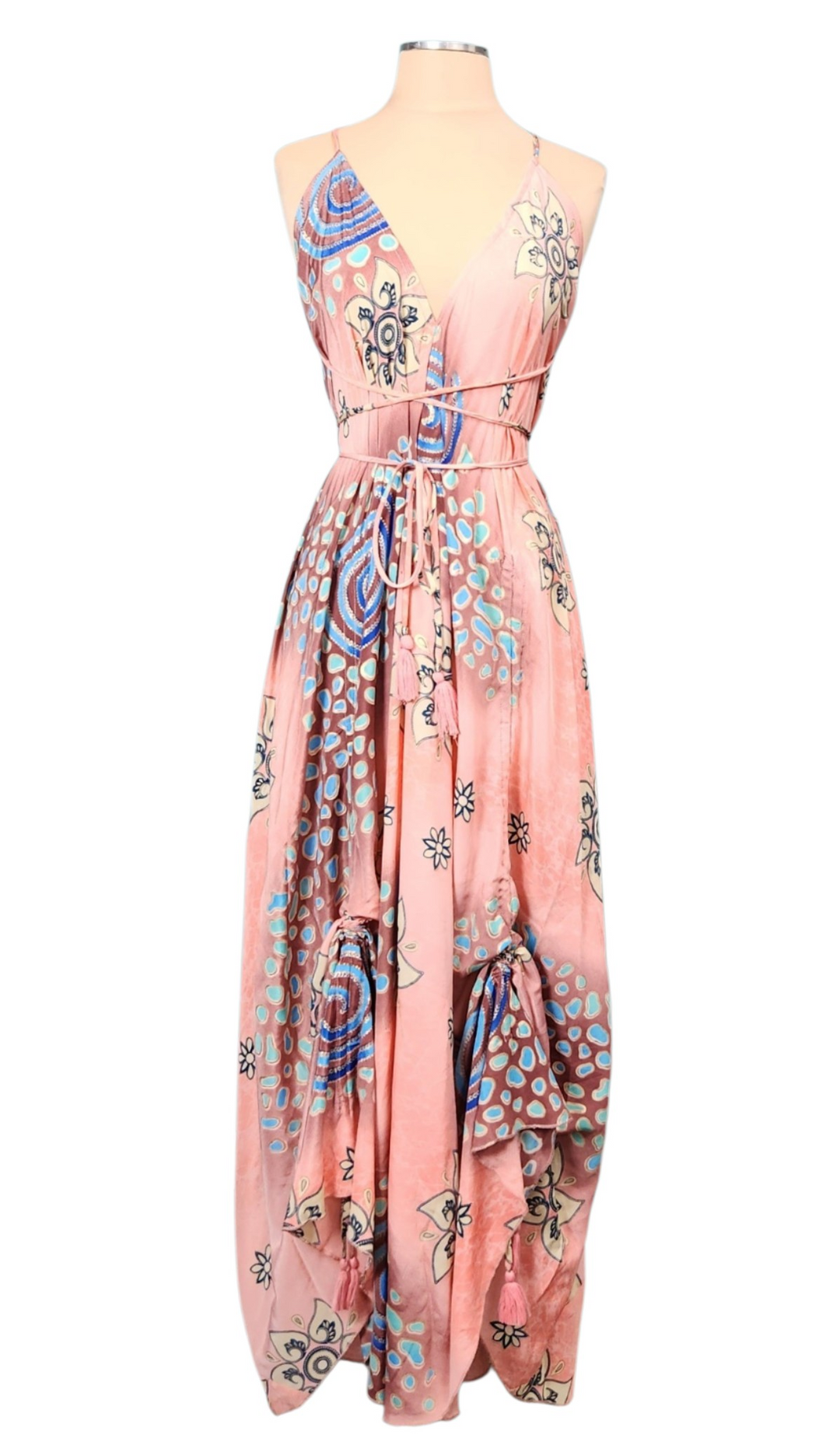 The Blush Oasis Kimono & Point Dress Set - 209