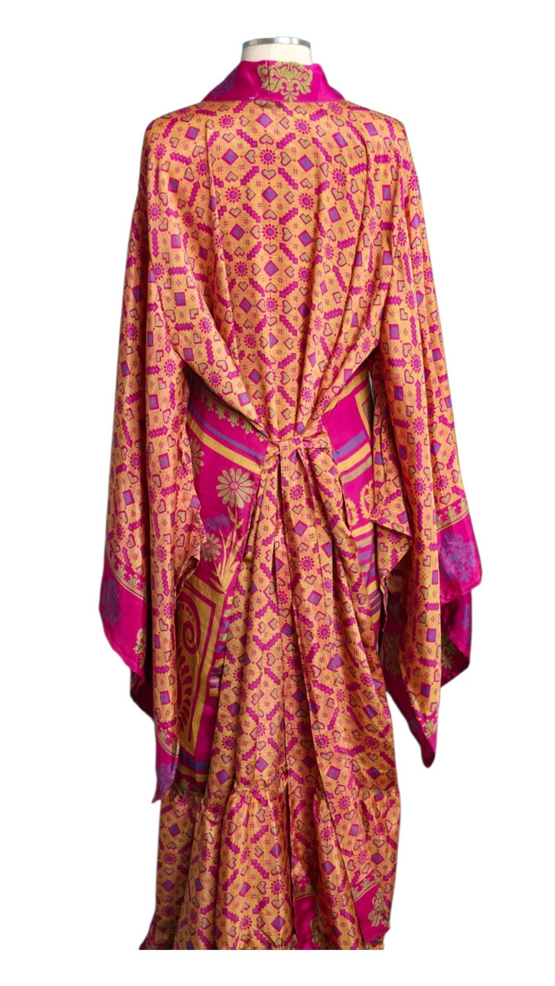 The Rani Bloom Vintage Sari Silk Kimono-105