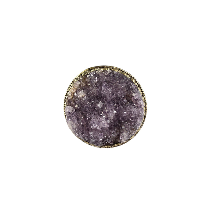 The Lavender Aura Druzy Statement Ring