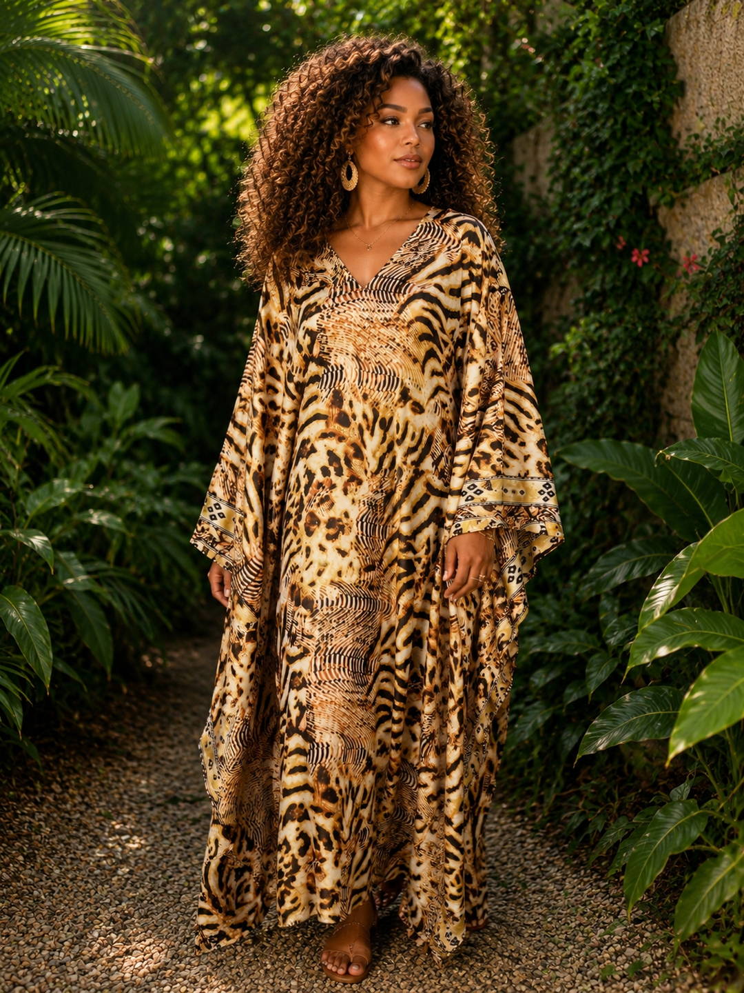 The Savannah Luxe Hooded Kaftani-410