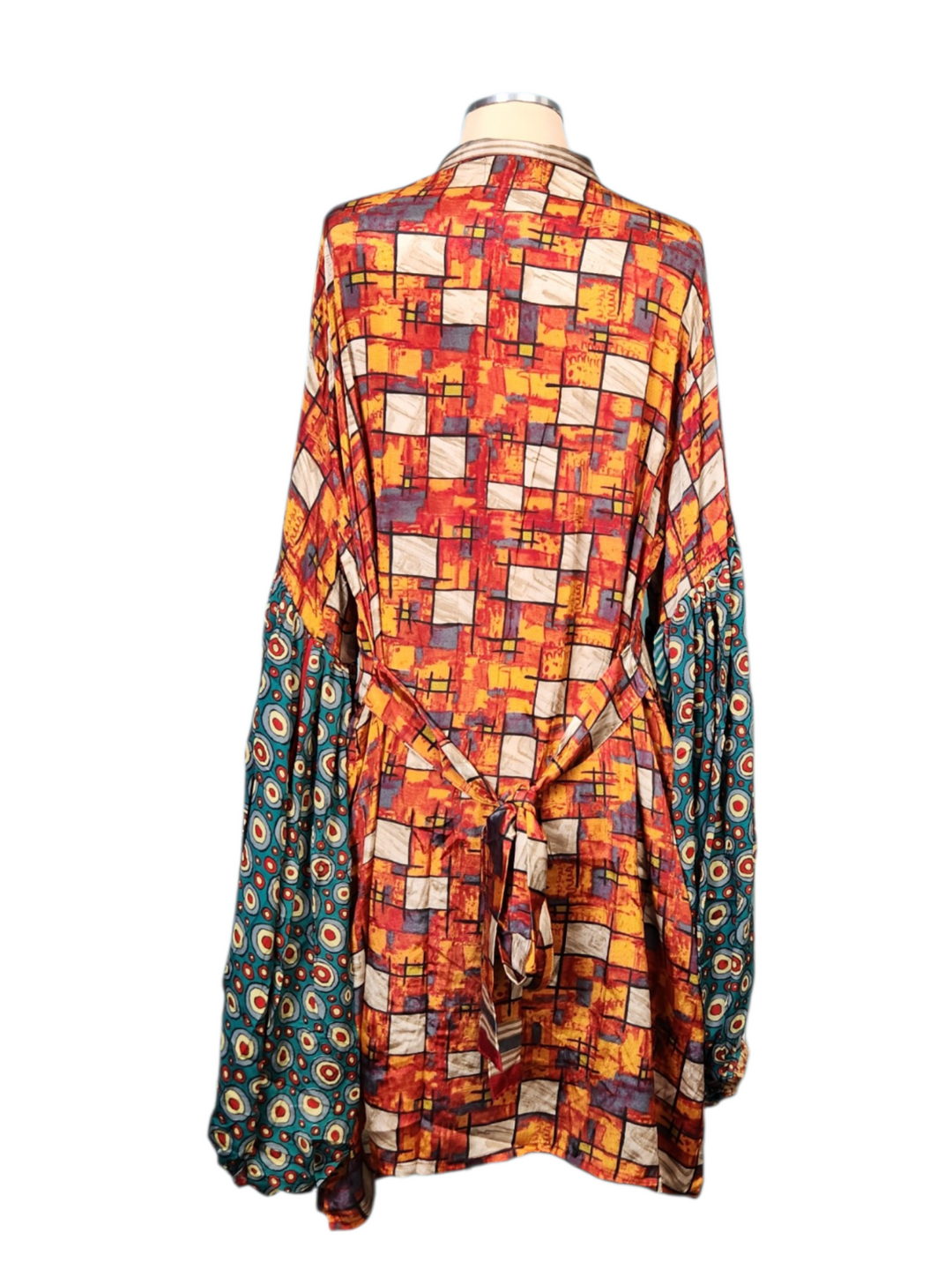 The Burnt Sun Short Silk Vault Kimono/Duster-162