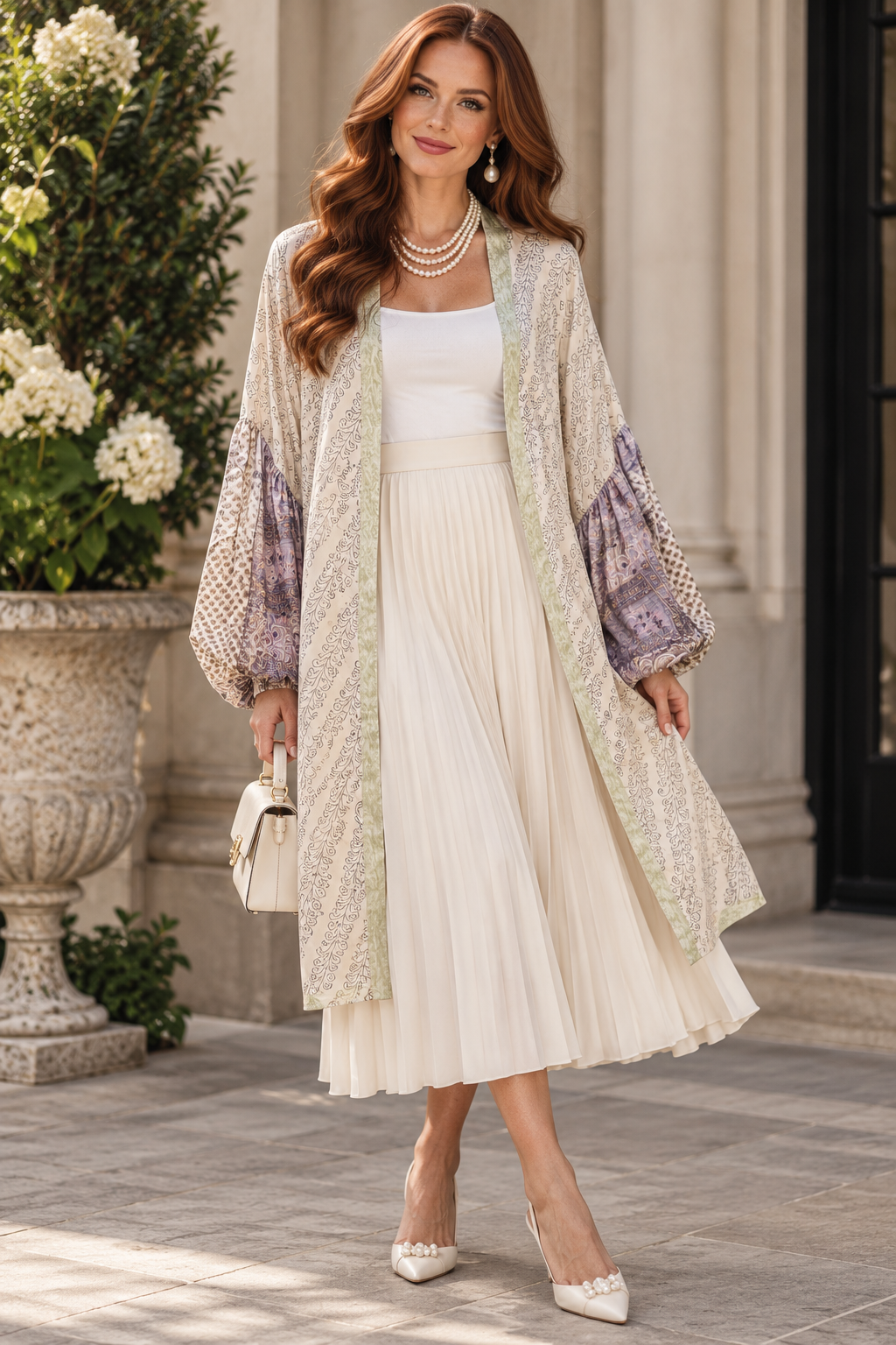 The Sage Serenity Short Silk Vault Kimono/Duster-160