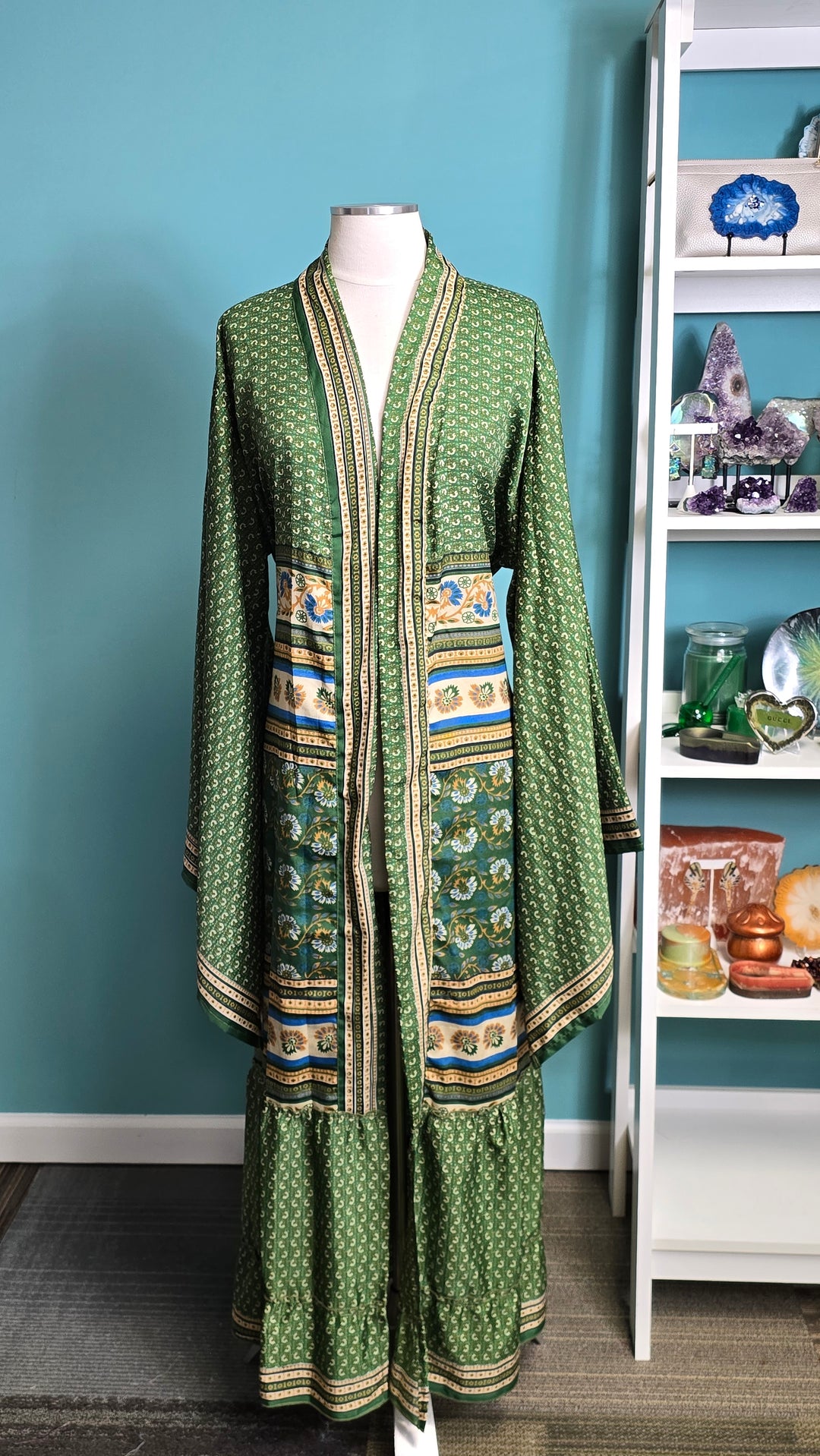 The Wild Olive Vintage Sari Silk Kimono