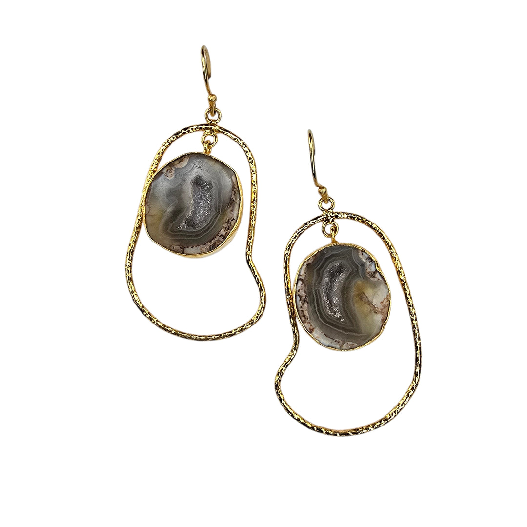 The Saima Druzy Agate Earring Collection