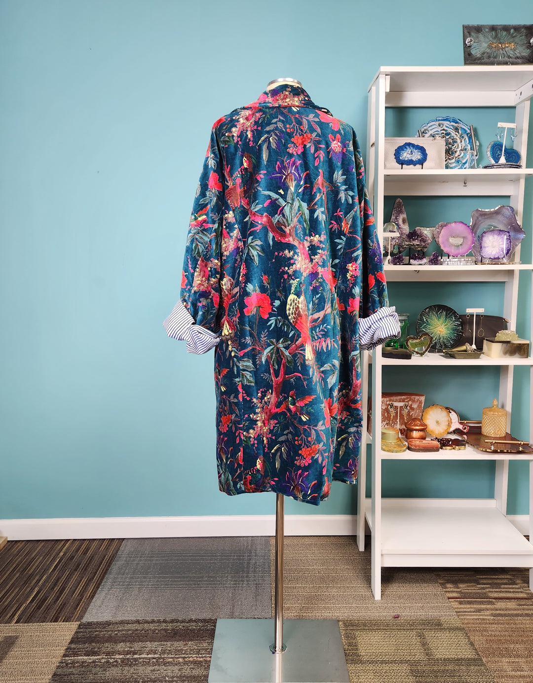 The Midnight Bloom Velvet Statement Jacket- 402