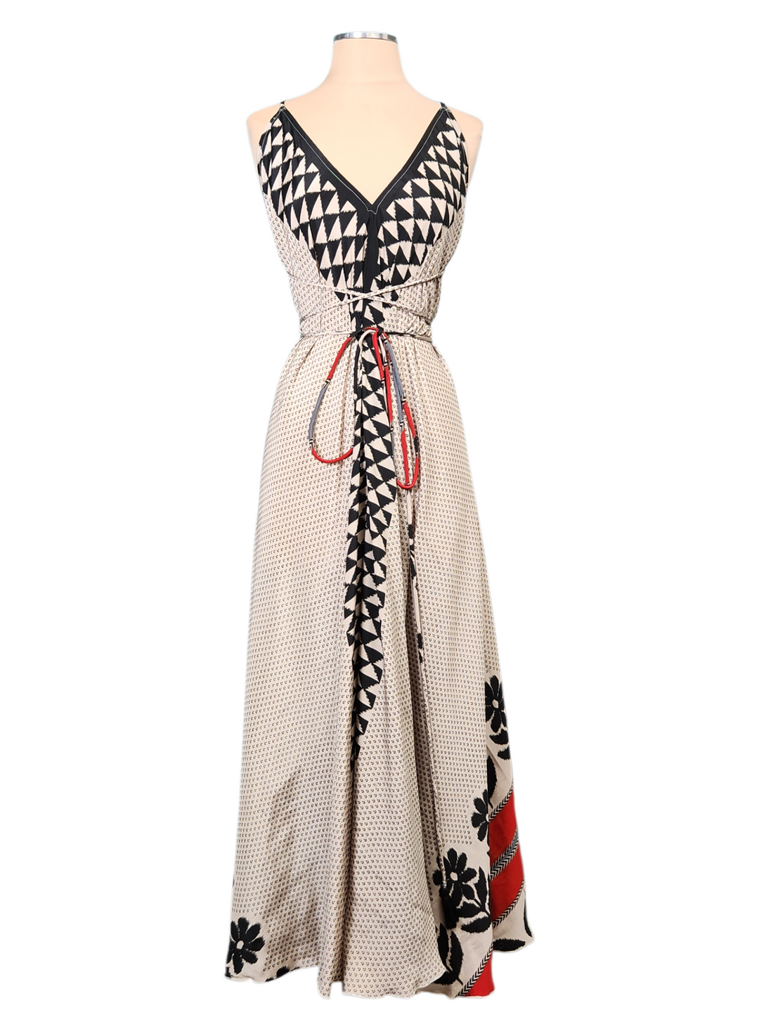 The Midnight Nomad Silk Vault Tulip Arm Long Kimono & Point Dress Set-238
