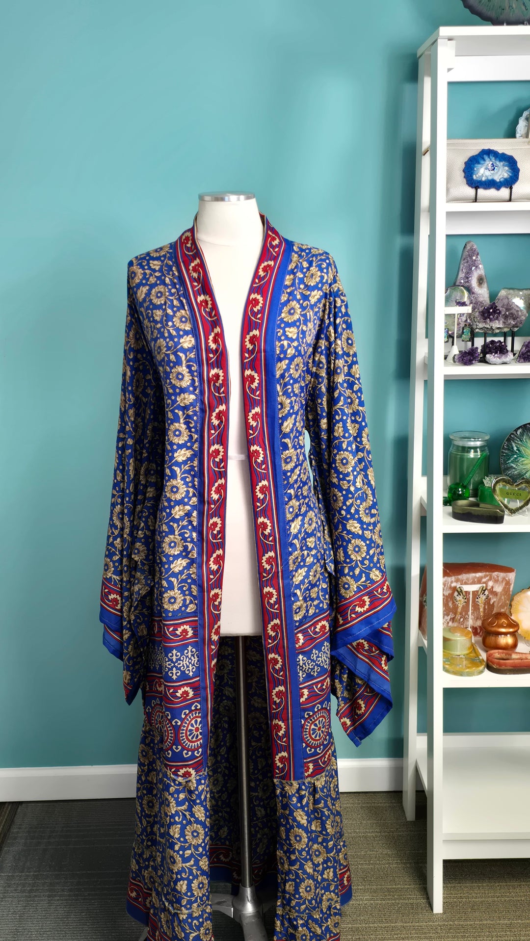 The Grape Vintage Sari Silk Kimono