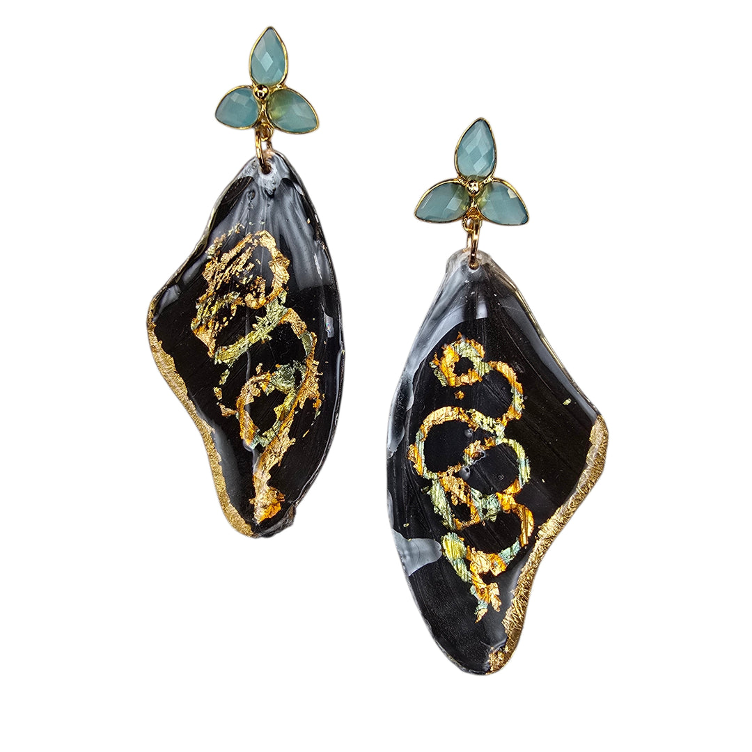 The Real Butterfly Chalcedony Post Earrings