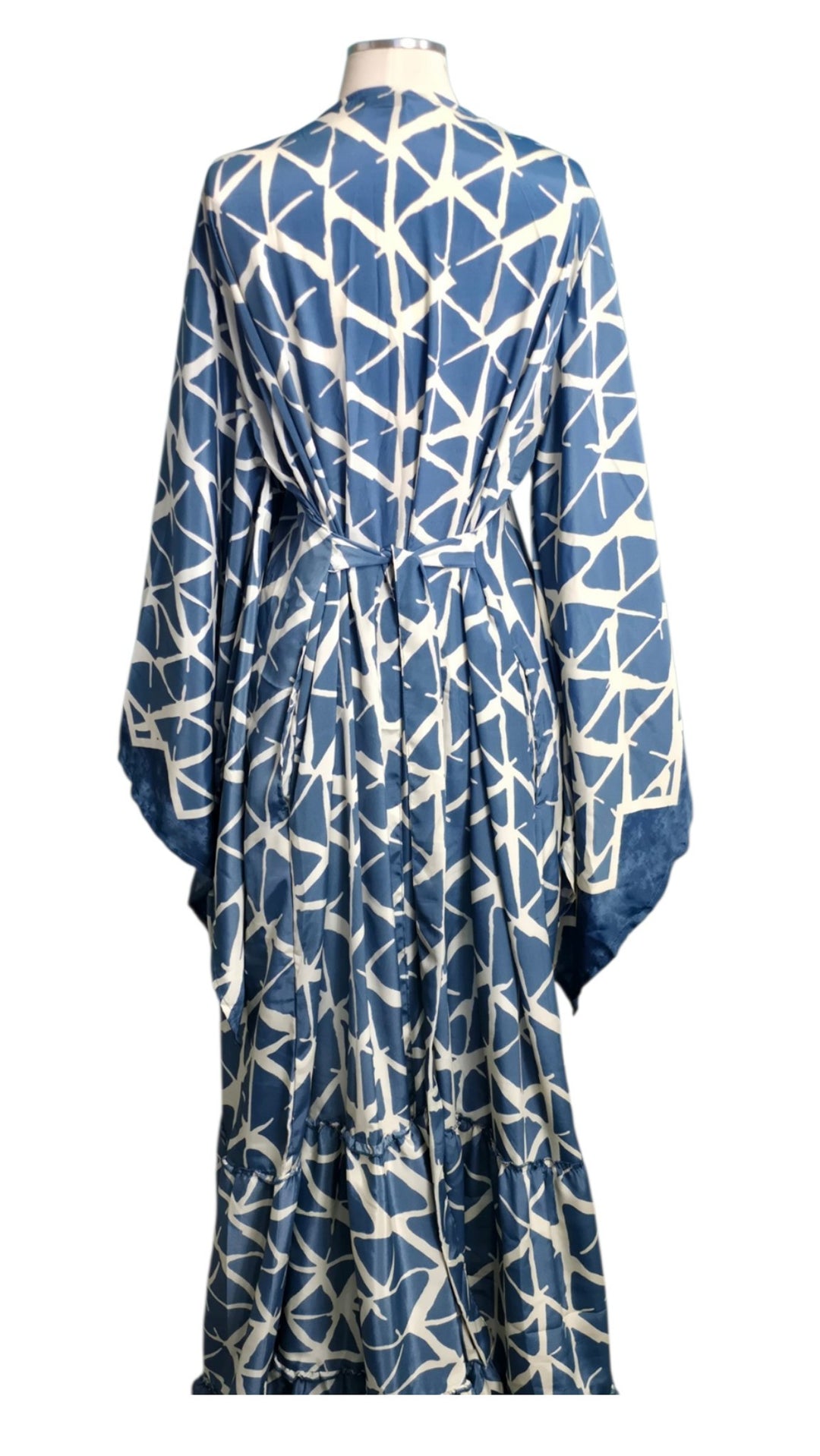 The Blue Horizon Vintage Sari Silk Kimono-106