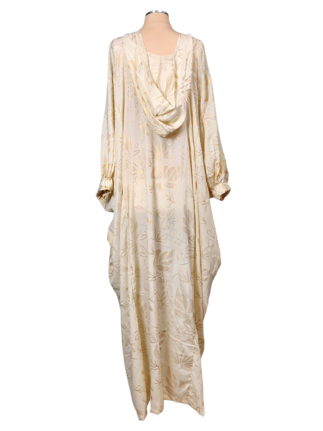 The Ivory Luxe Hooded Kaftani-408