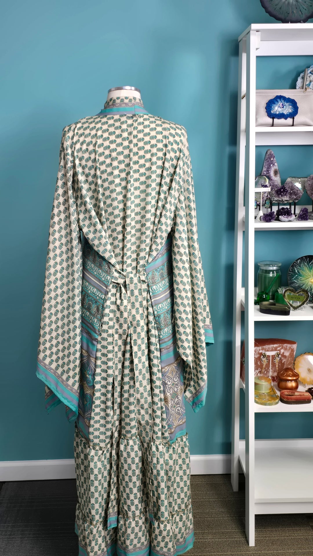 The Crystal Bay Vintage Sari Silk Kimono
