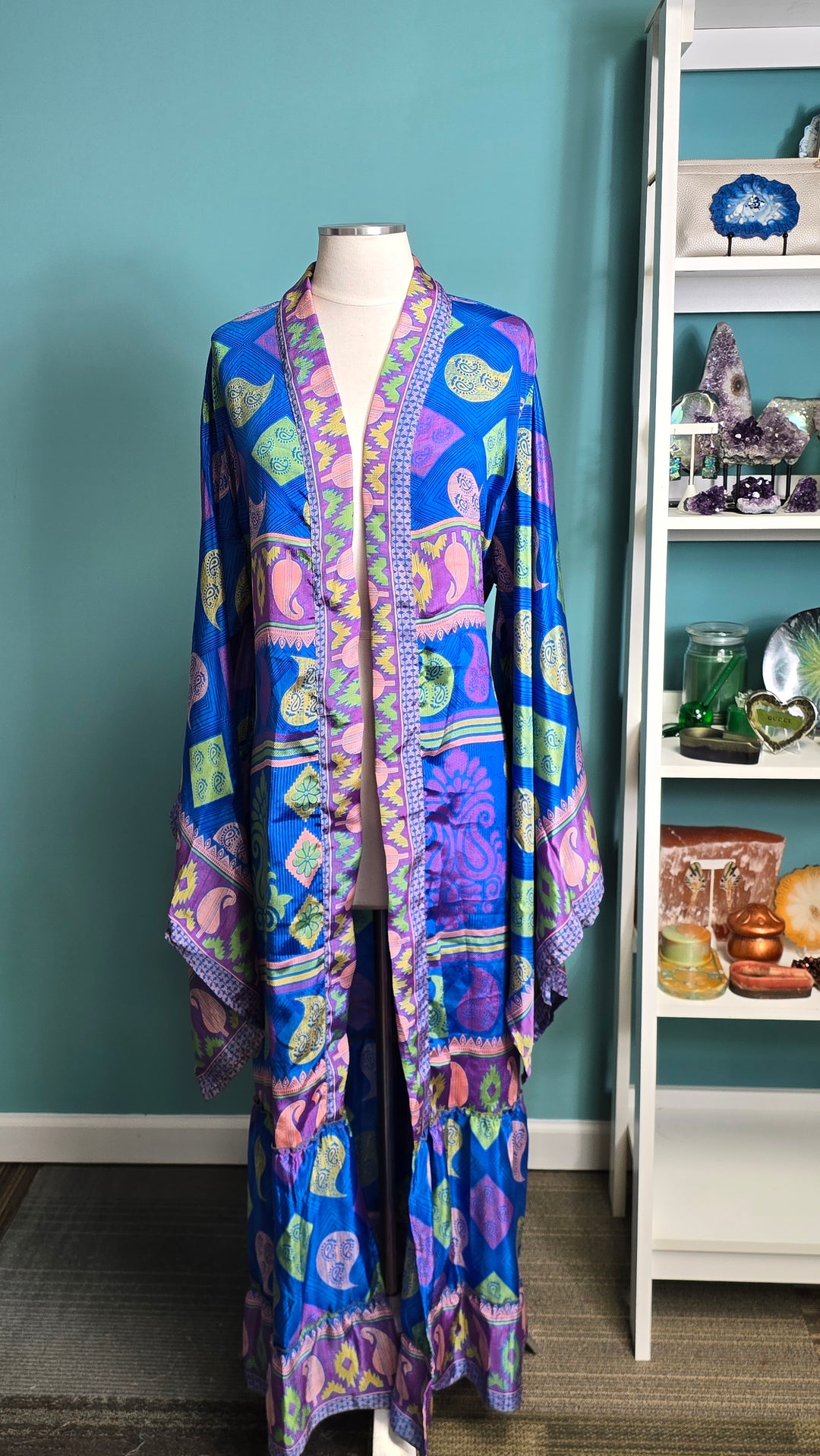 The Neon Lotus Vintage Sari Silk Kimono