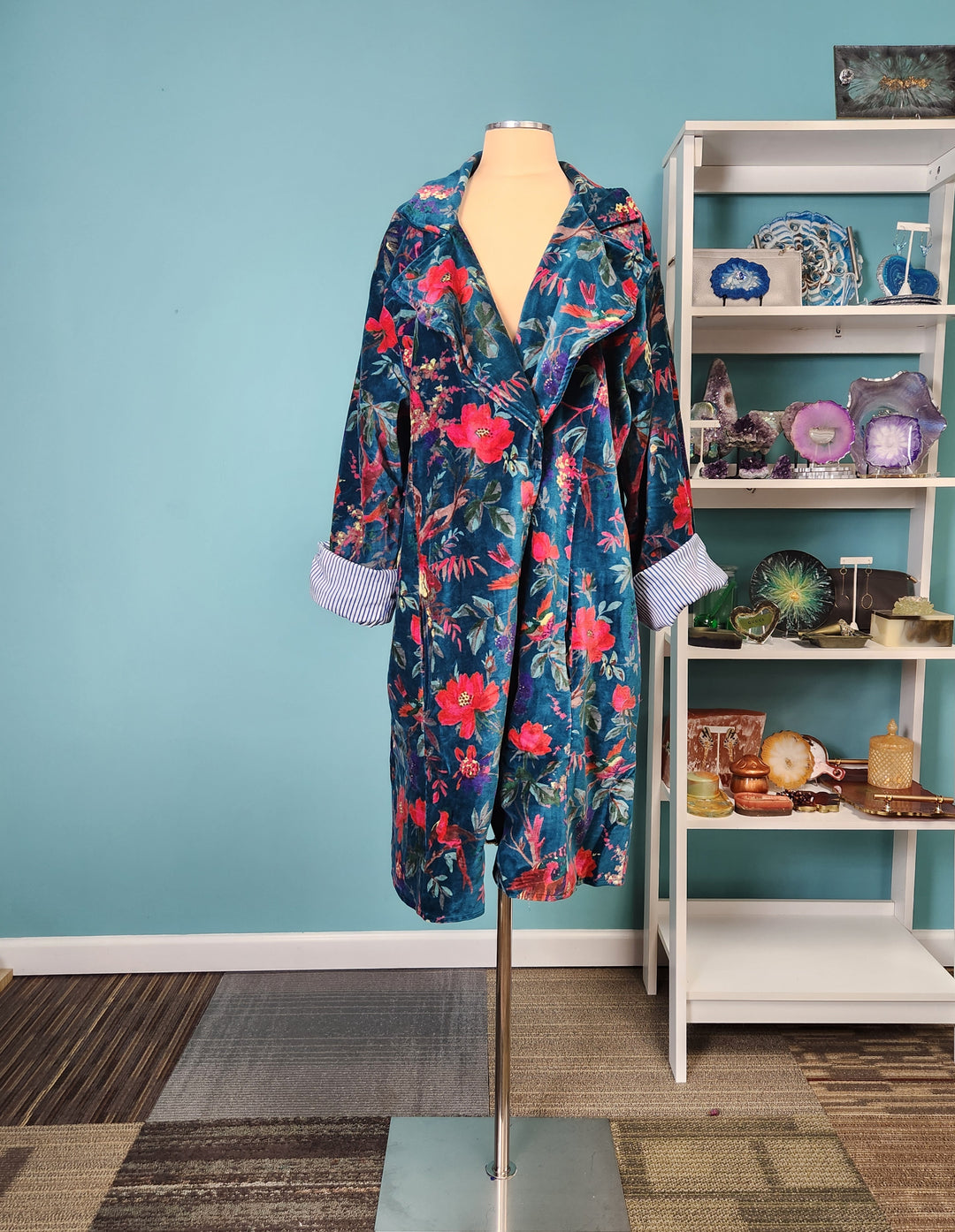 The Midnight Bloom Velvet Statement Jacket- 402
