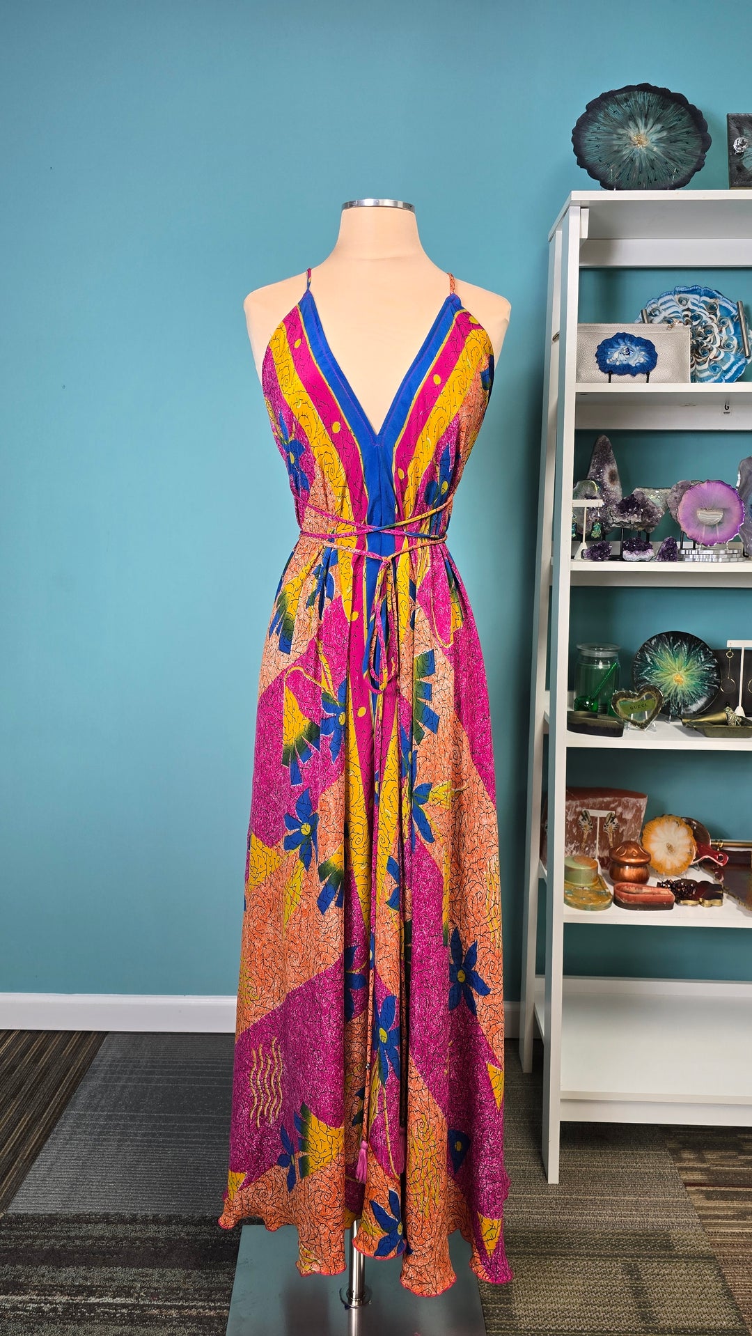 The Electric Lotus Silk Tulip Arm Kimono & Point Dress Set