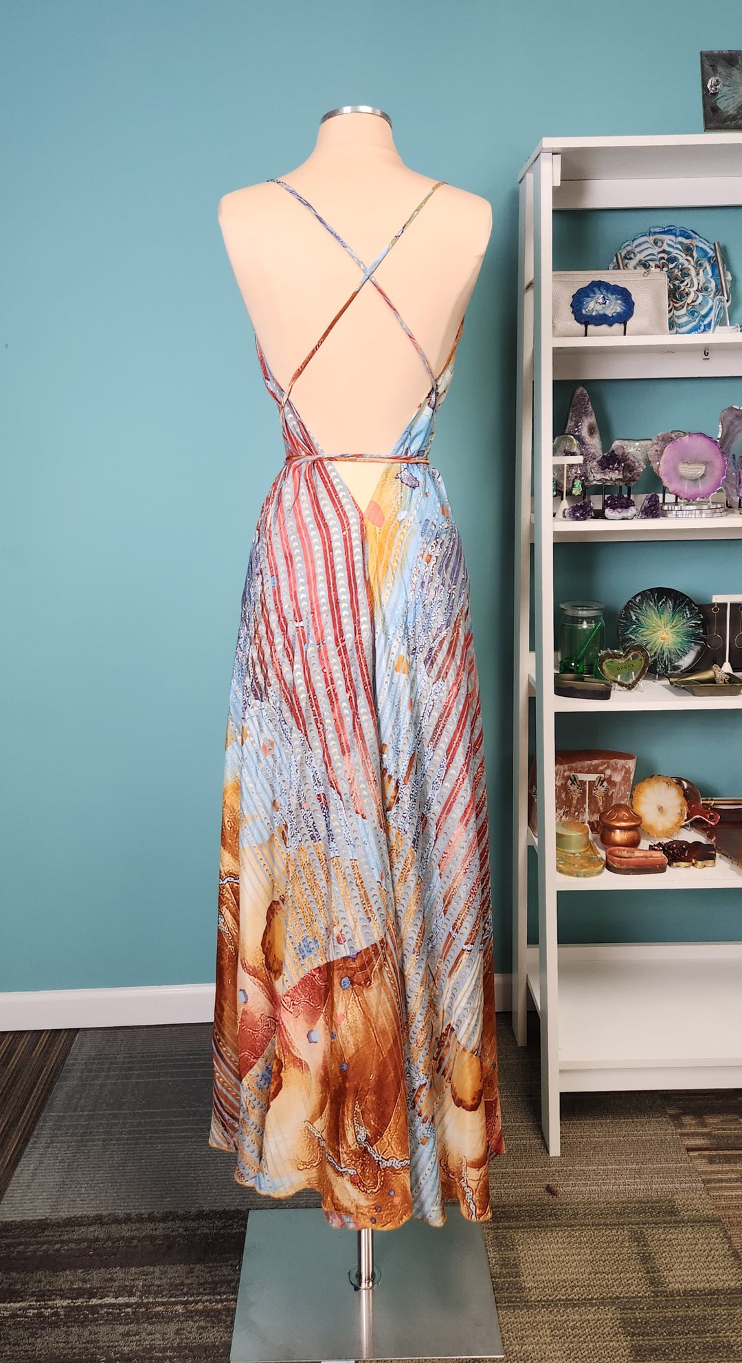 The Coastal Canyon Silk Kimono & Point Dress Set- 207