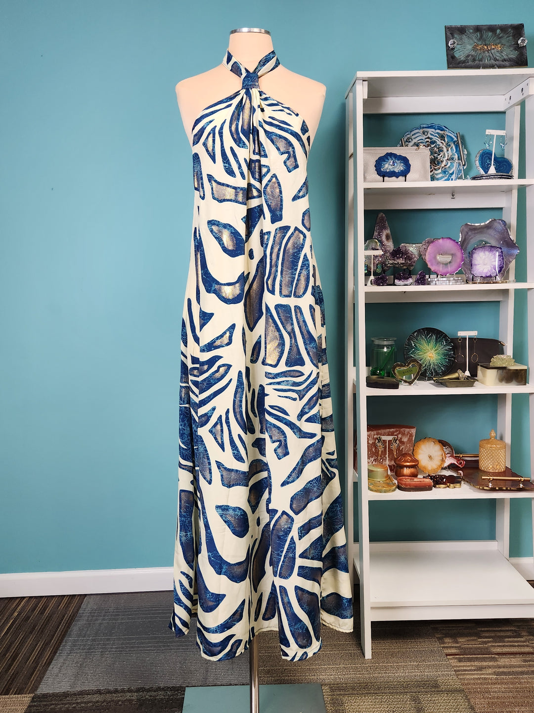 The Palms Halter Maxi Dress-300