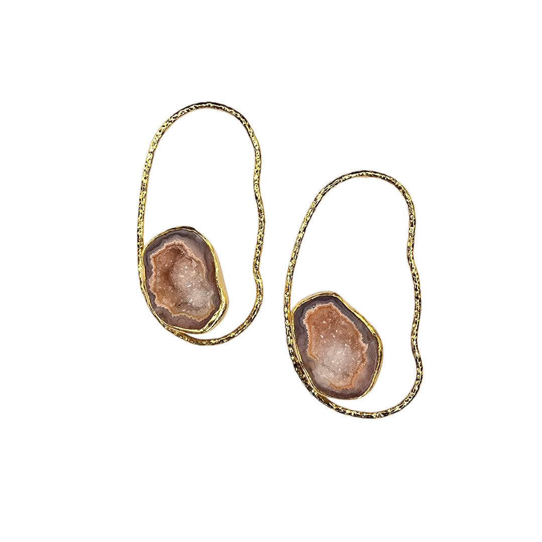 The Druzy Irregular Hoop Earring Collection
