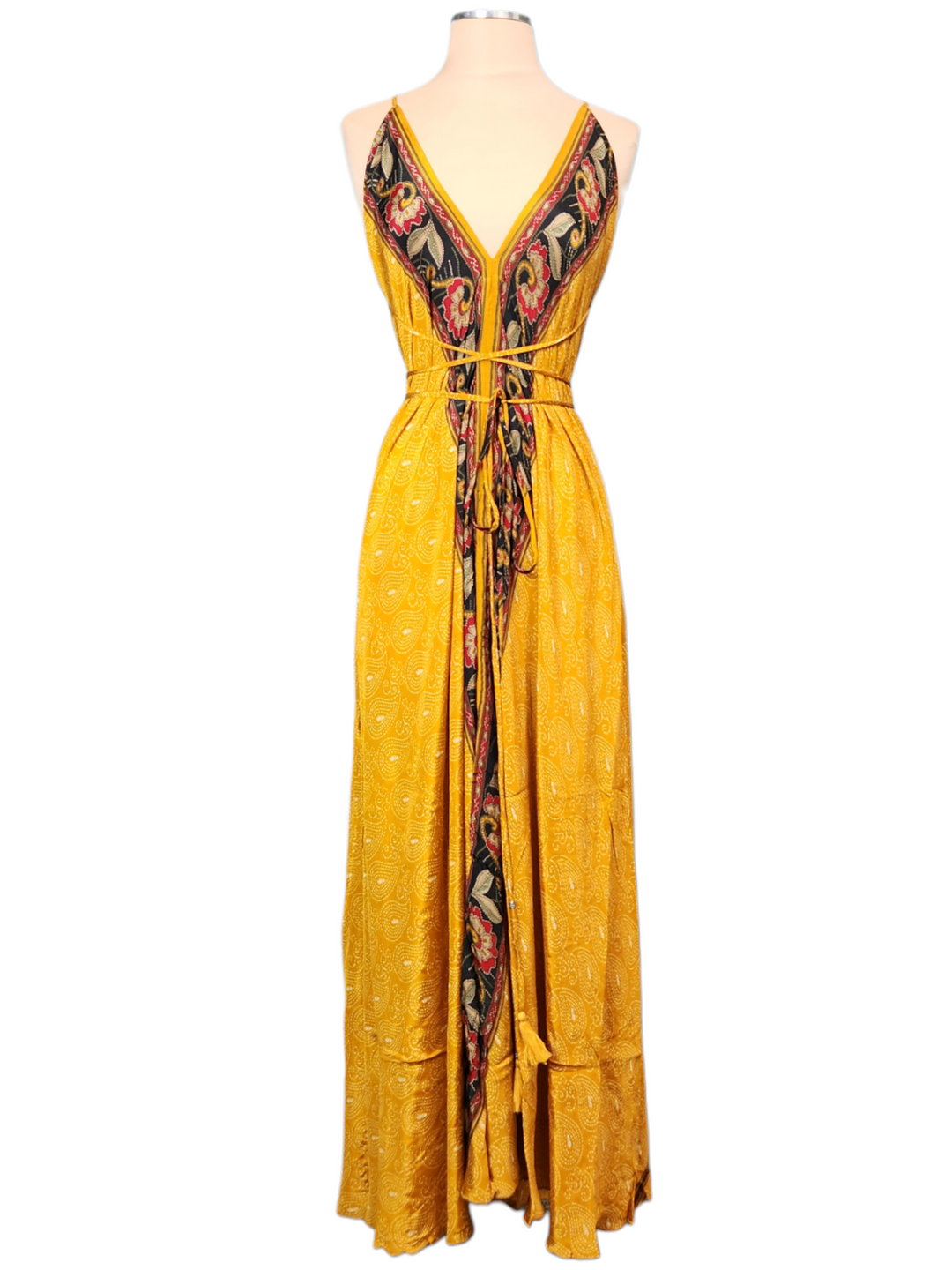 The Ruby Sunrise Silk Vault Tulip Arm Long Kimono & Point Dress Set-254