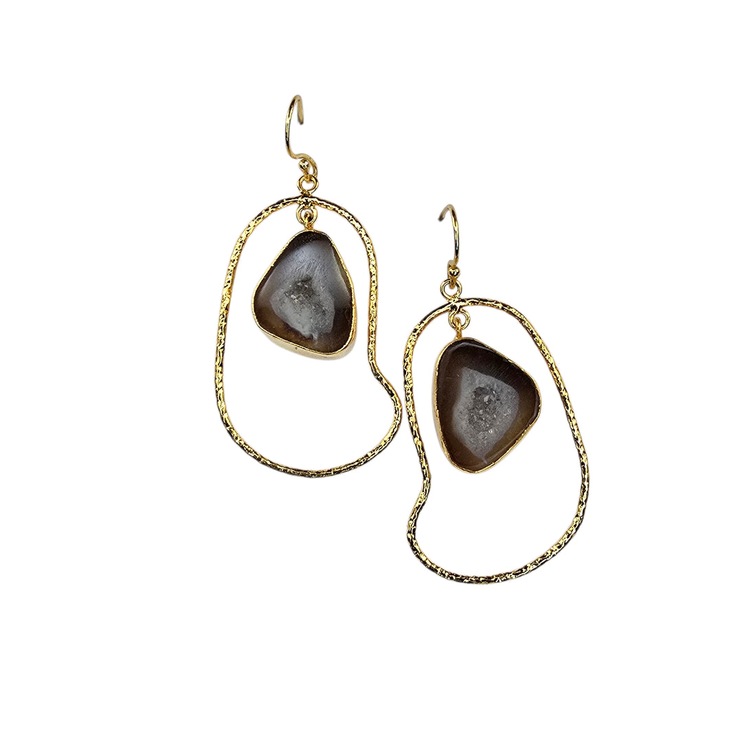 The Saima Druzy Agate Earring Collection