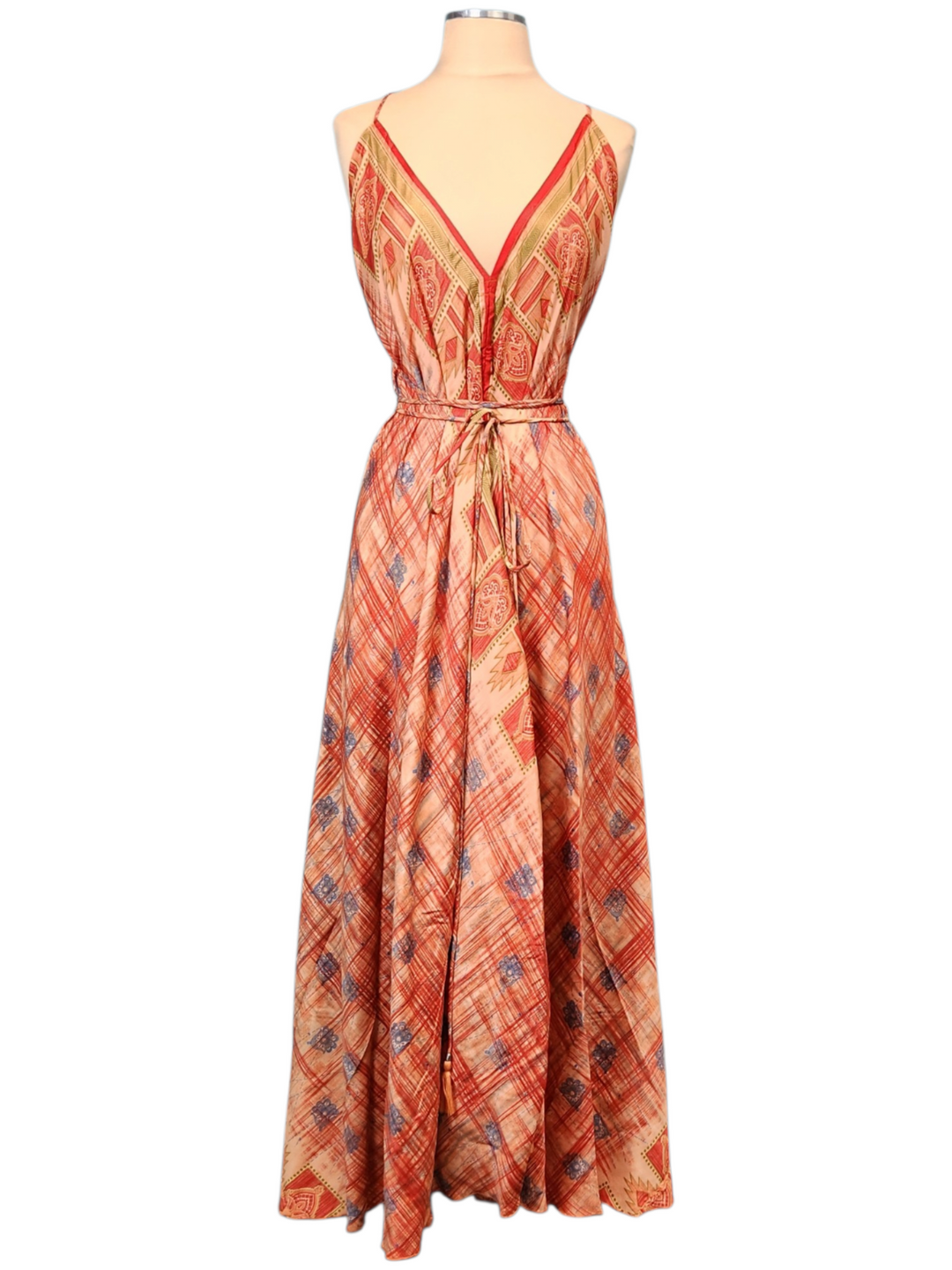 The Sunkissed Royalty Silk Vault Tulip Arm Long Kimono & Point Dress Set-238