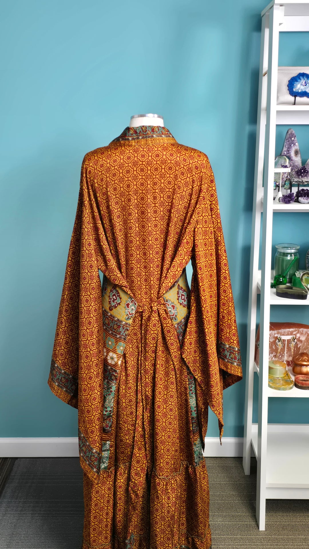 The Autumn Caravan Vintage Sari Silk Kimono