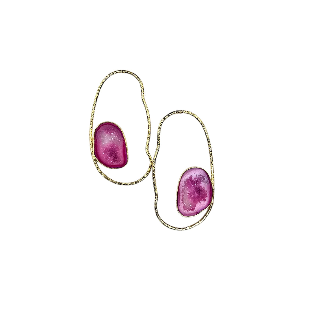 The Druzy Irregular Hoop Earring Collection