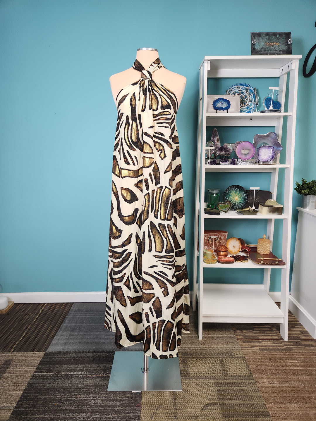 The Palms Halter Maxi Dress-300