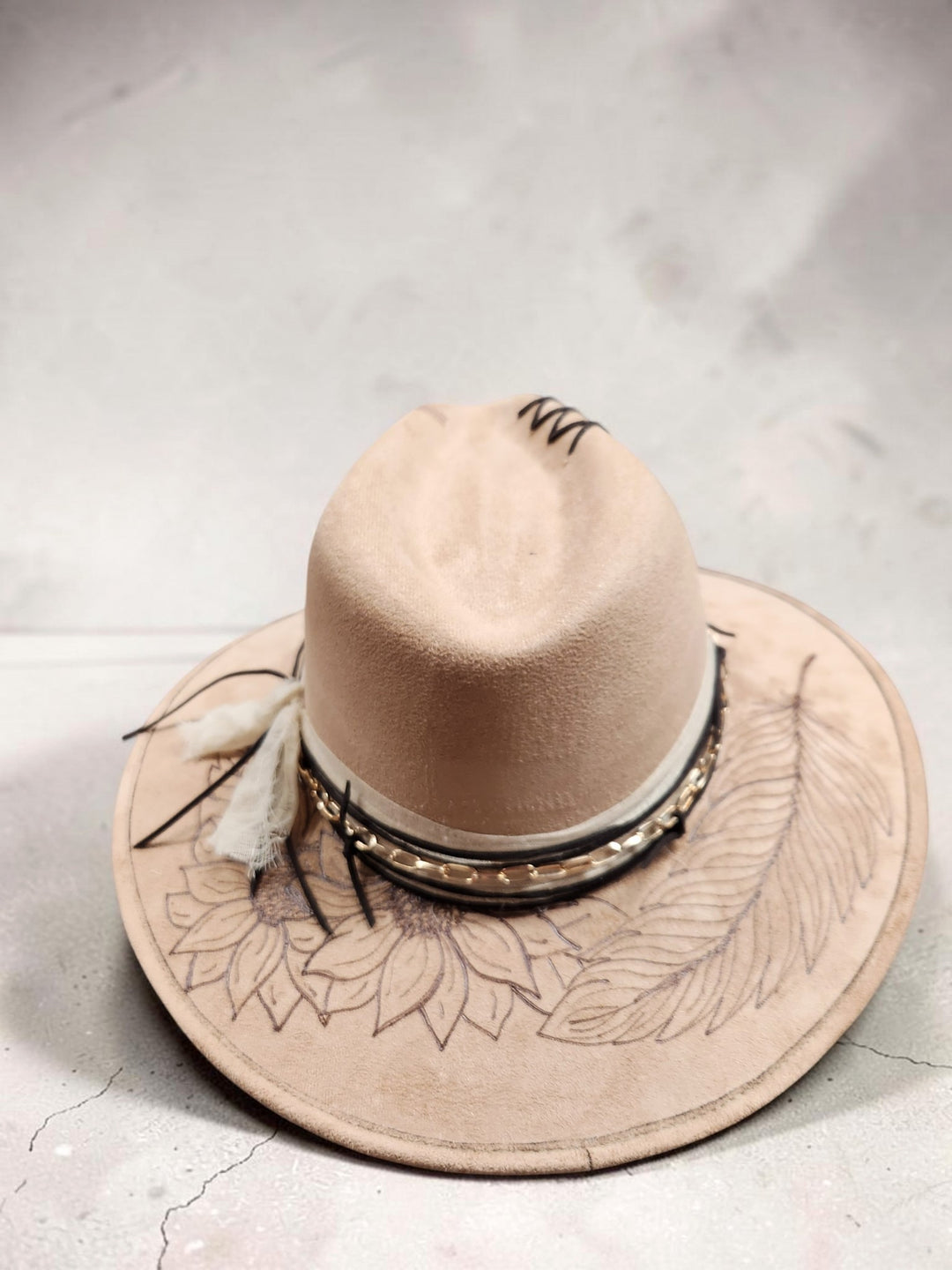 Turquoise Trailblazer Vegan Suede Hat - 815