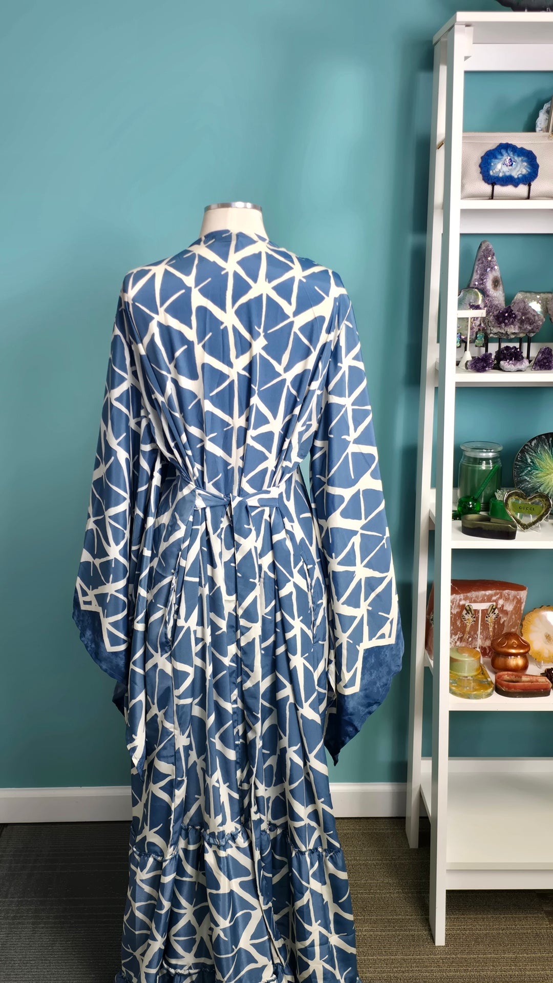 The Blue Horizon Vintage Sari Silk Kimono