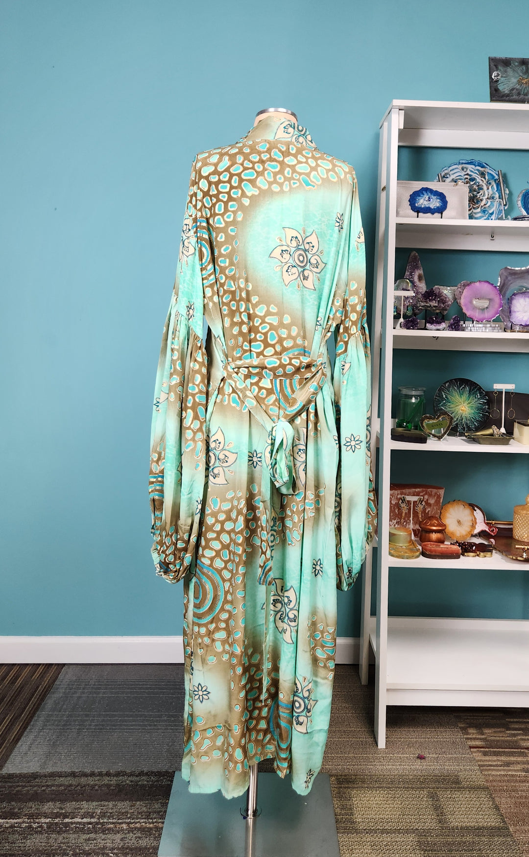 The Eucalyptus Sky Silk Kimono-134