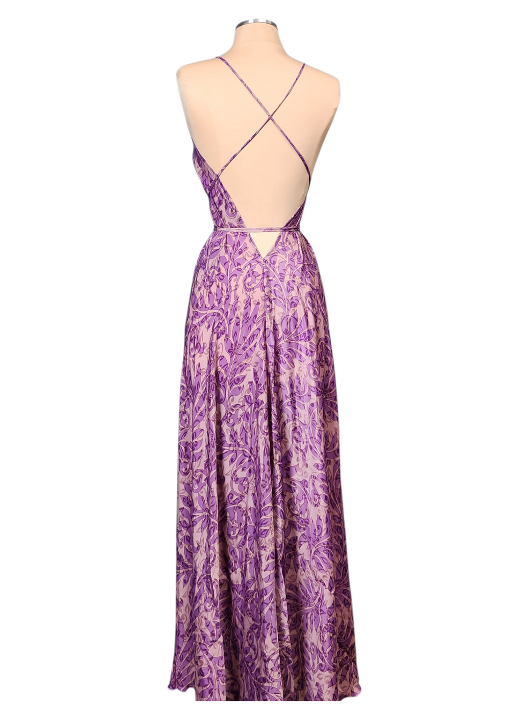 The Lavender Bloom Silk Vault Tulip Arm Long Kimono & Point Dress Set-237