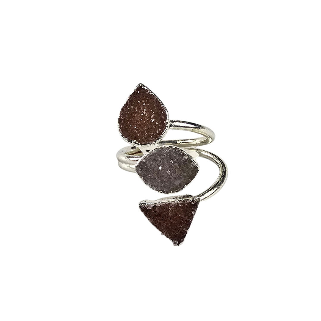 The Valencia Silver Triple Druzy Ring Collection
