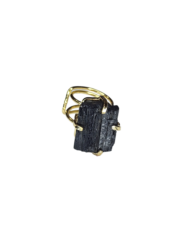 The Becka Black Tourmaline Wire Ring Collection