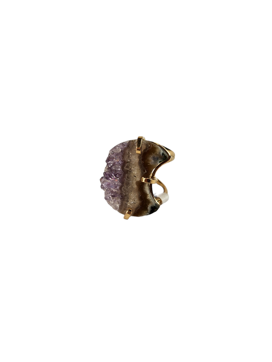 The Hazel Amethyst Stalactite Ring Collection