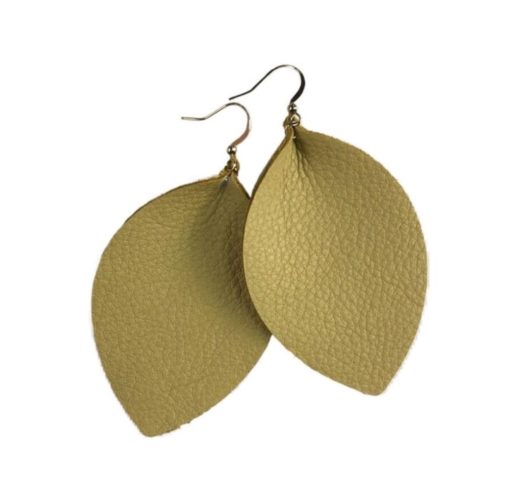 The Mavan Leaf Leather Earring Collection