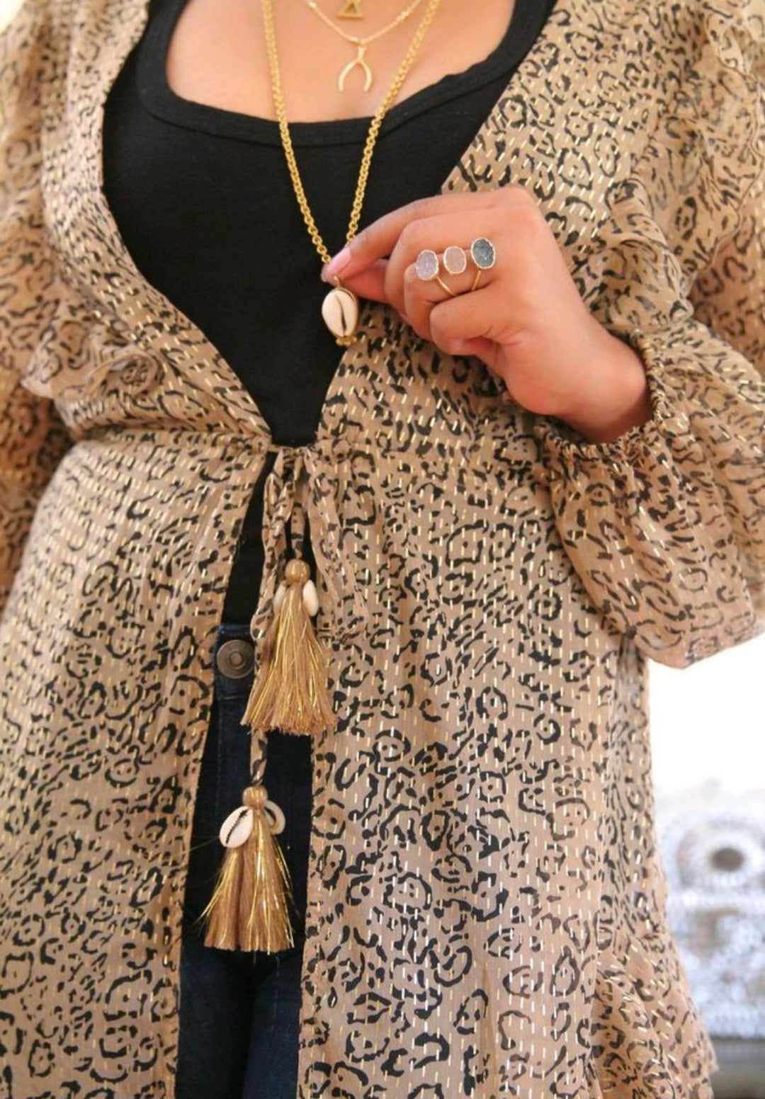 Wild Print Duster Cover Up
