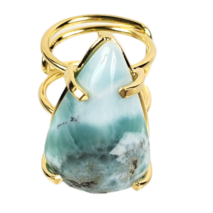 The Genesis Larimar Ring Collection