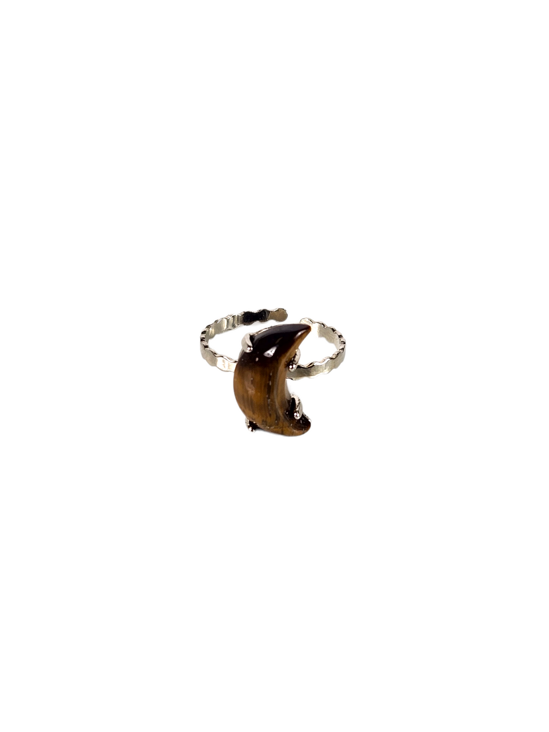 The Cindy Dainty Silver Tiger's Eye Ring