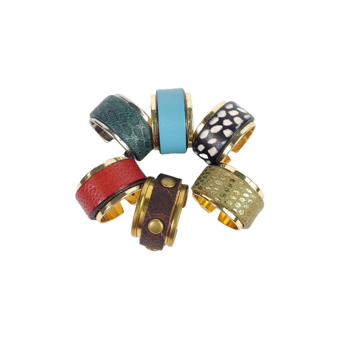 The Bren Leather Cuff Ring Collection