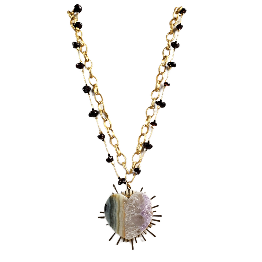 The Deliah Amethyst Stalactite Heart Collection