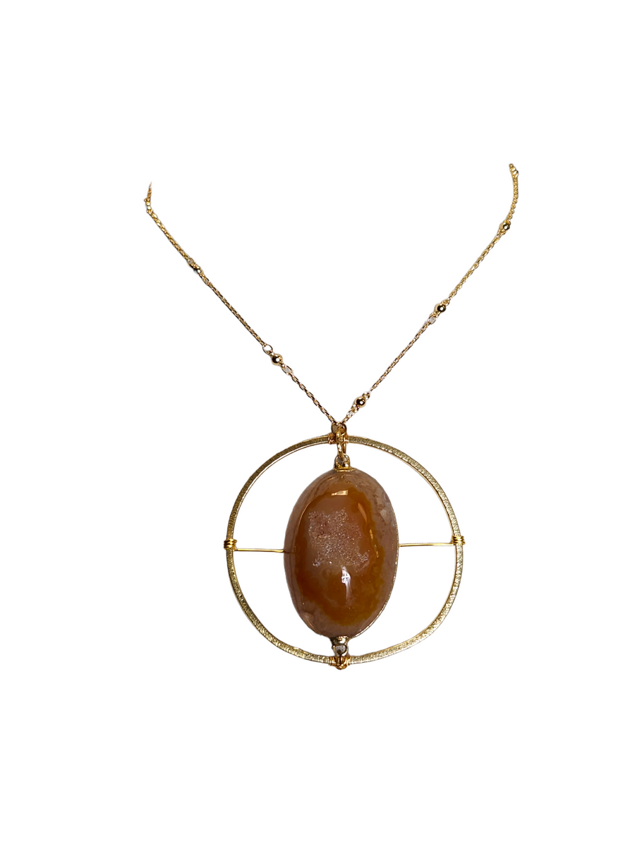 The Elena Target Agate Necklace