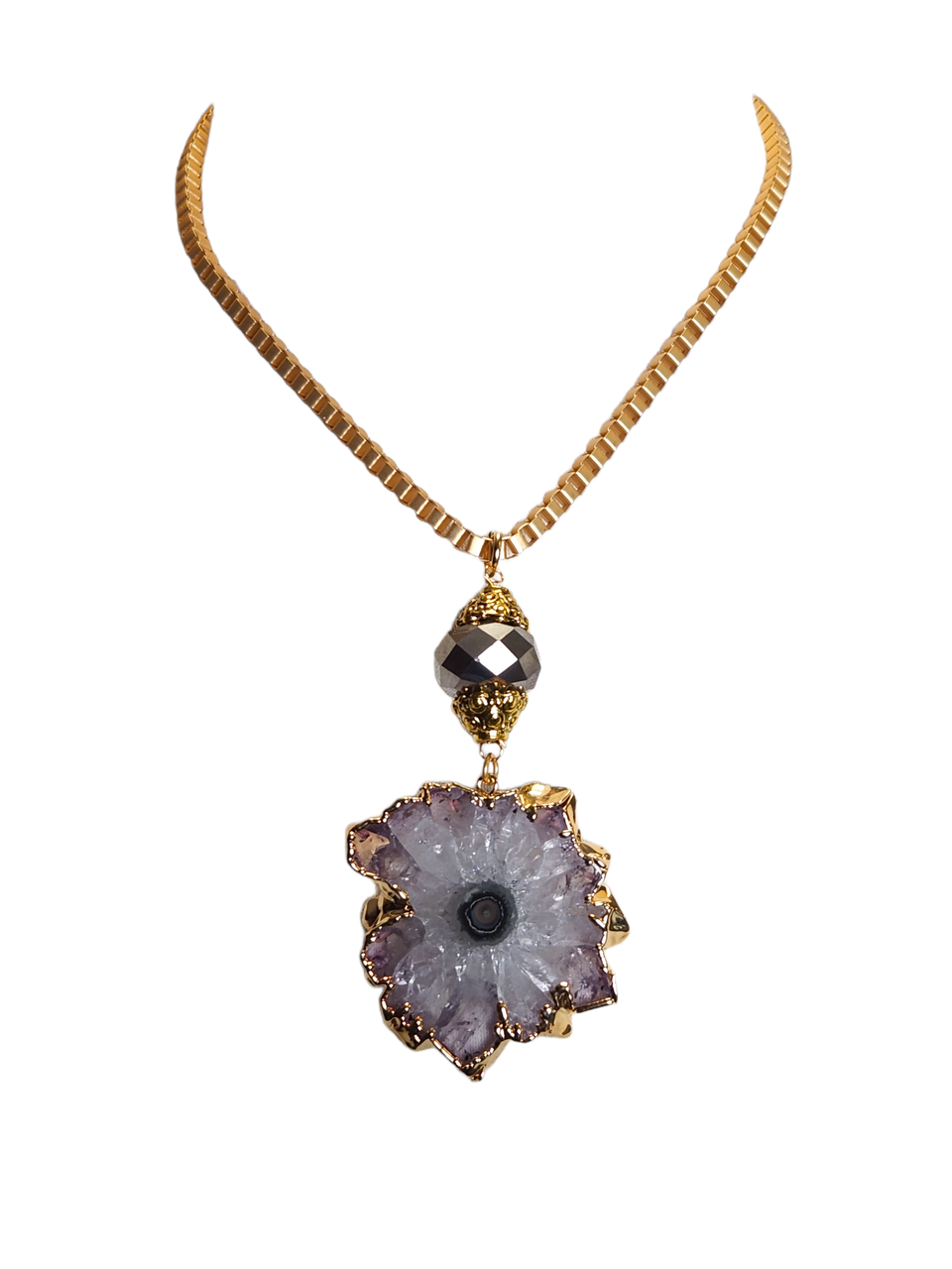 The Audrey Amethyst Stalactite Necklace Collection