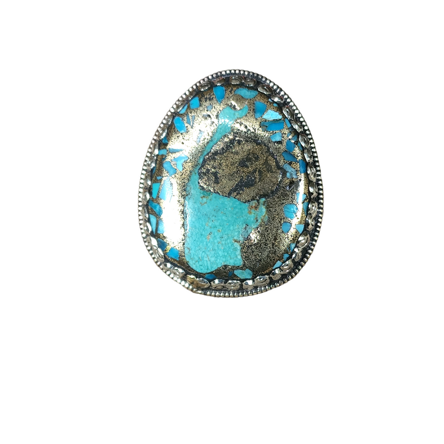 The Leena Turquoise Pyrite Ring Collection